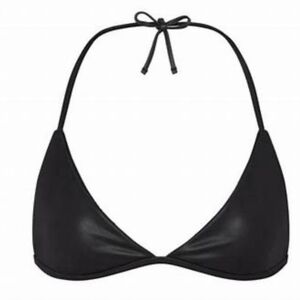 Skims Faux Leather (Pleather) Triangle Bralette
